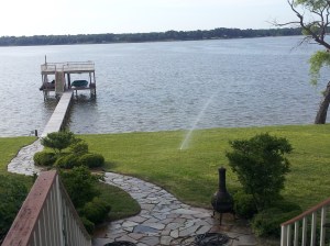 "More views from porch of Lakefront home on Cedar Creek Lake in East Texas" copyright 2014 John J. Rigo