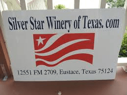 Our New Logo Sign "Silver Star Winery of Texas" copyright 2013 John J. Rigo