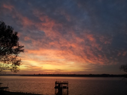 Picture taken with Samsung smart phone on December 10th, 2014 at 706 at Northwood Shores on Cedar Creek Lake in East Texas.  Copyright 2014 by John J. Rigo 