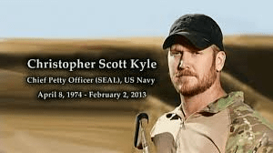 Chris Kyle Day on February 2nd, 2015 in the state of Texas.  A salute by a Texas' poet and Commentator, John J. Rigo, copyright 2015.  Picture courtesy of Google Image Search.